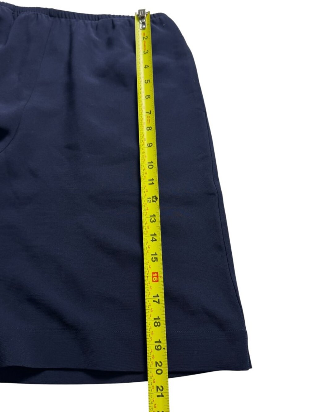π NWT LESET Arielle City Shorts Midnight Blue Crepe Pull-On Dress Shorts Size M - Picture 7 of 8